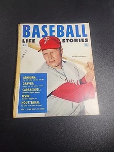 1952 Baseball Life Stories Magazine Vol. 1, No. 1 Ashburn, Roberts, Mantle, Fox - Picture 1 of 4