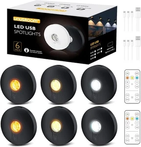 Rechargeable Puck Lights,LED Under Cabinet Counter Lights,2000mAh Battery Ope... - Picture 1 of 7