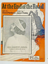 Partition de musique vintage - 1924 - Au bout de la route - Politzer-Dorothy Jardon - ukulélé