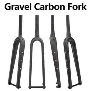 700C Bicycle Full Carbon Rigid Fork Disc Brake Thru Axle Gravel Road Bike Fork - Picture 1 of 19