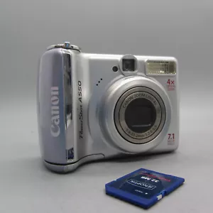Canon Digital Camera PowerShot A550 7.1MP Silver Tested *Read* - Picture 1 of 10