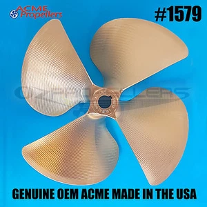 1579 ACME Ski Wake Boat Propeller 13.5 x 14.25 prop (4Blade) 1 1/8 " Left Hand - Picture 1 of 1