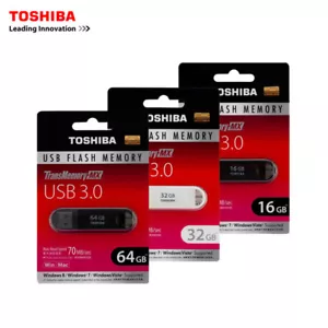Pen drive flash drive USB 3.0 ad alta velocità Toshiba Suzaku V3SZK U 64 GB USB 3.0 - Foto 1 di 6