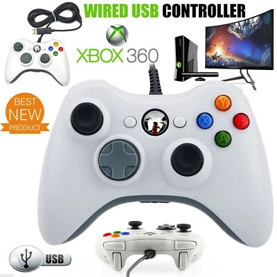 For Official Microsoft Xbox 360 & PC Windows USB Long Wired Controller Gamepad - Image 1 of 4