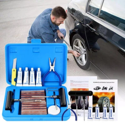Tire Repair Kit 58 Piece Car Tire Repair Kit Puncture Kit Tool with Pliers - Image 1 of 4