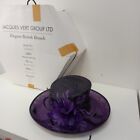 Jacques Vert Occasion Hat Womens Purple Boxed Wedding Upturn Brim -WRDC