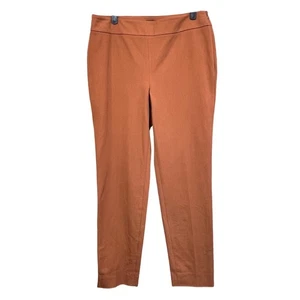 Talbots Chatham Ankle Pants Womens Size 6 Brown Stretch Cotton Blend Side Zipper - Picture 1 of 13