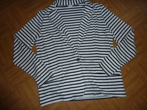 Damen Jacke Blue Motion Blazer Jacke cremeweiss schwarz gestreift Gr. L 44/46 - Bild 1 von 2