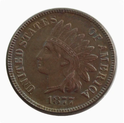 1877 Indian Head Cent Penny, Gorgeous RED, Superb