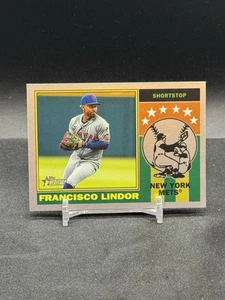 2025 Topps Heritage Francisco Lindor 1976 Player Icons Holo Foil - Mets #76PI-24 - Picture 1 of 2
