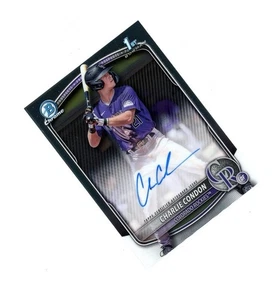 2025 Bowman Chrome 1st ROOKIE SP CHARLIE CONDON AUTO! Colorado Rockies - Picture 1 of 1