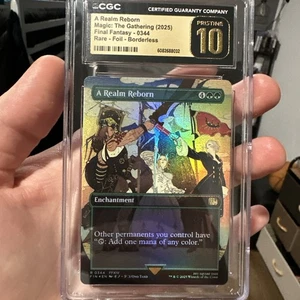 A Realm Reborn (Borderless) Final Fantasy MTG CGC Pristine 10 Pop 1 🔥 FFXIV - Picture 1 of 10