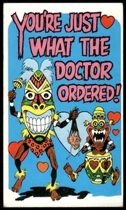 Tarjeta postal Topps Insult Monster 1966 #19 eres justo lo que el médico ordenó en muy buena condición/excelente - Imagen 1 de 2