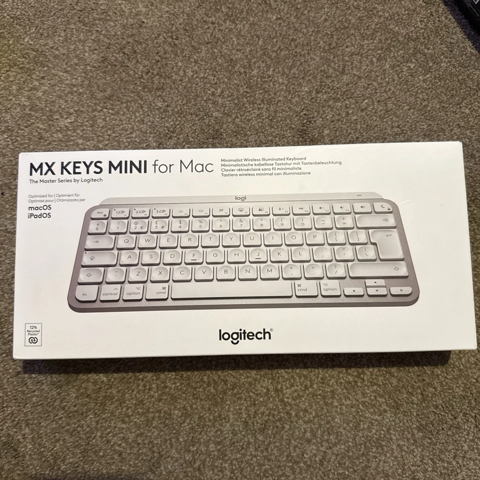 Logitech MX Keys Mini for Mac Wireless Keyboard (Pale Grey), English - UK - Image 1 of 1
