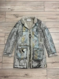 Damen Elisa Cavaletti Daniela Dallavalle Sherpa Zip Mantel Jacke Lammfell XS - Bild 1 von 16