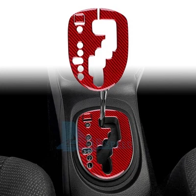 Console Gear Shift Panel Cover Trim Red Carbon Fiber For Toyota Yaris 2006-2011 - image 1 of 4