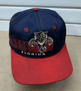 De colección Años 90 The Game Florida Panthers Snapback Sombrero Azul Envolvente Gorra NHL Sarga - Imagen 1 de 16