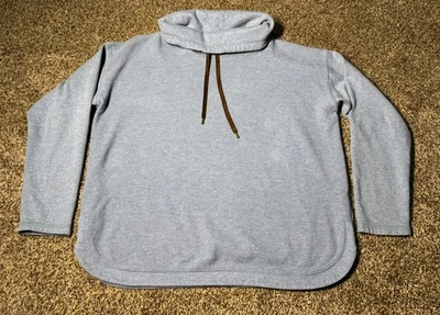 Sudadera para mujer CHAPS cuello capucha azul claro con cordones de gamuza talla Lg Foto 1 de 4