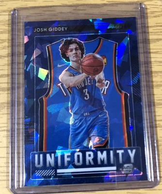 2021-22 Contenders Optic JOSH GIDDEY Uniformity Blue Ice Rookie /75 OKC Bulls RC - Image 1 of 2