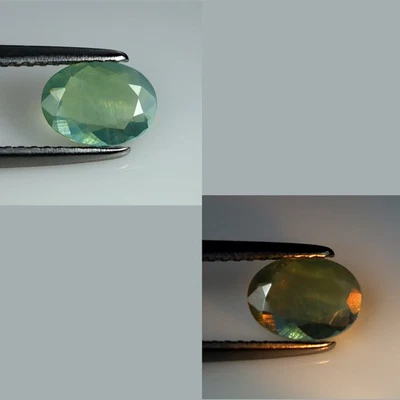 Alejandrita Natural Verde Suelta 0,92 ct Ovalada (7,59 x 5,64 mm) Sin Calentar Foto 1 de 4