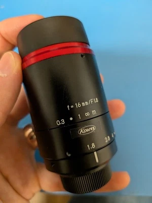 Kowa Lens LM16FC24M 1.1" Sensor, 24MP, F1.8, C-Mount, Made in Japan, Excellent - Image 1 of 4