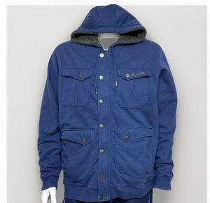Klim Tactical Military Hoodie Jacket Mens 2XL Fleece Lined Blue Pockets Full Zip - Picture 1 of 8