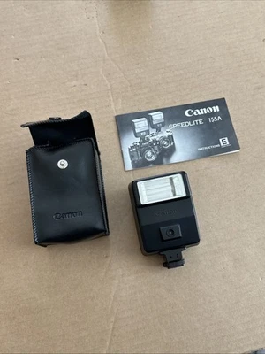 Flash Canon Speedlite 155A de colección con estuche e instrucciones CASI COMO NUEVO Foto 1 de 4