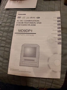 MD9DMIR Owners Manual Toshiba Color Television DVD/CD Combine 9" (Manual Only) - Picture 1 of 2