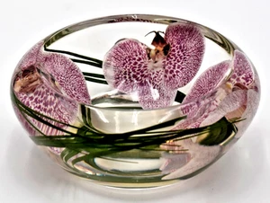 Emilio Robba gefleckte Phalaenopsis Orchidee Glasschale 8" x 3 1/2" - Bild 1 von 19