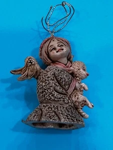 RARE Collectible Christmas Ornament Angel holding sheep made in Italy - Bild 1 von 8