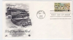 TurtlesTradingPost- Wolf Trap Farm- 1982 #2018 Artcraft Variety FDC - Picture 1 of 1