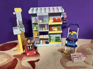 Barbie Loving Family Grocery Store Supermarket Plus Dolls & Stroller - Picture 1 of 15
