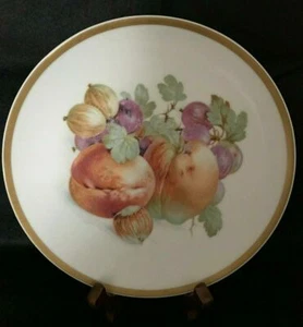 Vintage Golden Crown E & R 1886 Jaeger Bavaria Orchard Pattern Plate - 7 3/4" - Picture 1 of 3