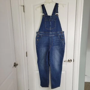J Crew Overalls Womens Size Large Blue Denim Bib Pockets Re-Imagined - Picture 1 of 9