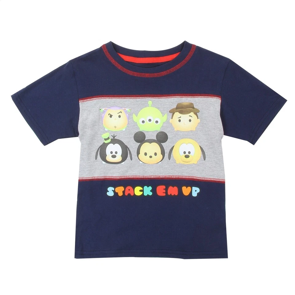 Футболка Disney Toy Story&Friends☆Tsum Tsum Boys' Stack 'Em Up Colorblock☆ 2T-5 - Изображение 1 из 1