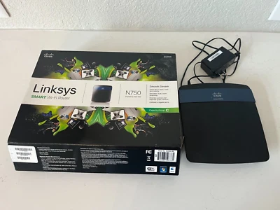 Linksys N750 EA3500 Dual Band Wireless N Router Cisco 2.4 + 5GHz 300 + 450Mbps - Image 1 of 3