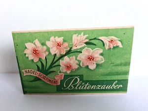 Antike Nadelmappe - Nadelbuch - Blütenzauber Nadel-Sortiment - sehr Dekorativ - Picture 1 of 3
