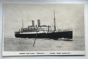 RMS ORFORD ORIENT LINE RPPC Real Photo Postcard Ship Cruise Vintage - Picture 1 of 2