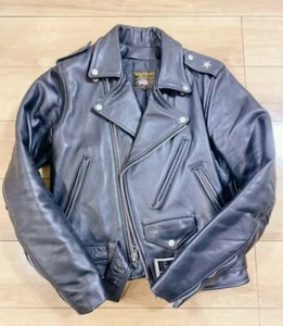 VANSON Double Rider Jacket C2 Model TALON zip specification Vintage 90's Rare - Picture 1 of 11