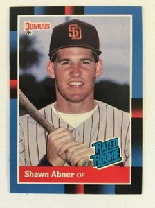 1988 Donruss Shawn Abner RC Rookie San Diego Padres No. 33 - Picture 1 of 2