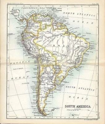Mapa original 1896 América do Sul GUIANA Britânica Georgetown Schomburgk Line Amazon - Imagem 1 de 4