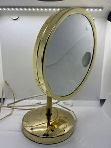 Jerdon First Class 9" Glossy Gold Finish Mirror #JD7G/470 3x MAG WALLMOUNT - Picture 1 of 7