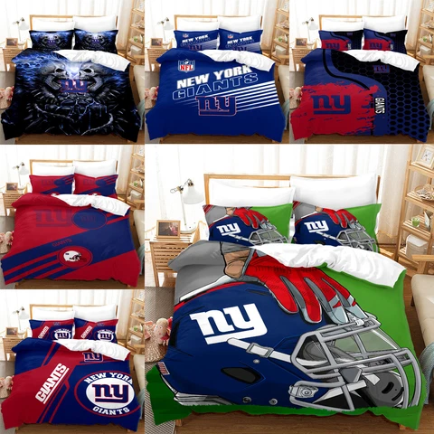 New York Giants 3Pcs Bedding Set Fans Duvet/Comforter Cover Pillowcases Gift Cover