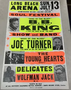 B.B. King & Joe Turner Soul Festival großer Nachdruck Globe Poster - Bild 1 von 12