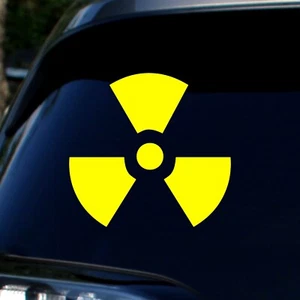 Radiation Decal - 1 Color Symbol Caution Sticker - Choose Color Size - Picture 1 of 7
