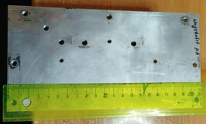 massiver großflächiger Alu-Kühlkörper 215x110x 75mm 2,4kg super für LDMOS PA - Zdjęcie 1 z 5