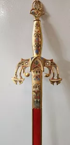 Vintage Toledo Made In Spain Sword sword circa 1972 with intricate hand crafted - Picture 1 of 7