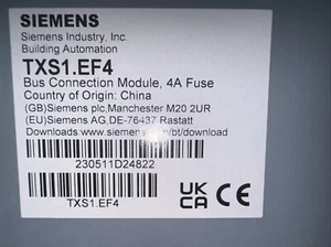 *NEW* Siemens TXS1.EF4 Bus Connection Module, 4A Fuse - Picture 1 of 1