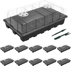 10-Set Garden Propagator Set, Seed Tray Kits with 400-Cell, Seed Starter Tray wi - Picture 1 of 8