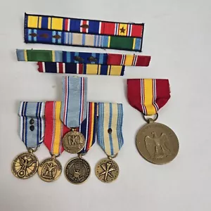 U.S. Air Force USAF 11 Ribbon Bar Rack 6 National Defense Bronze Medals PINS - Picture 1 of 17
